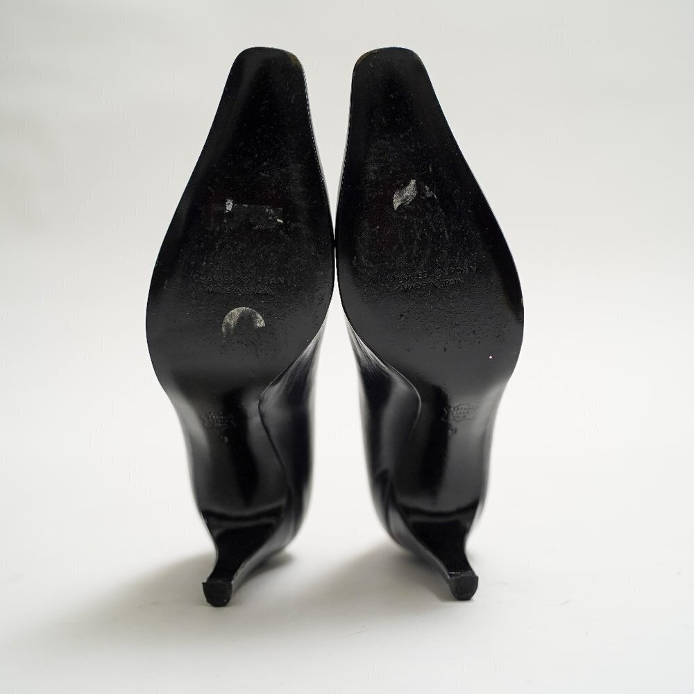 CHARLES JOURDAN Navy All Leather Pumps - Picture 5 of 9